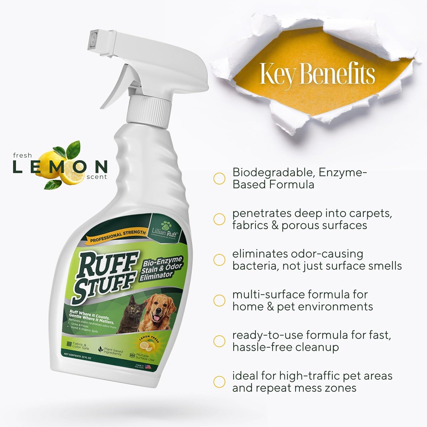 Spray enzimático para manchas y olores de mascotas