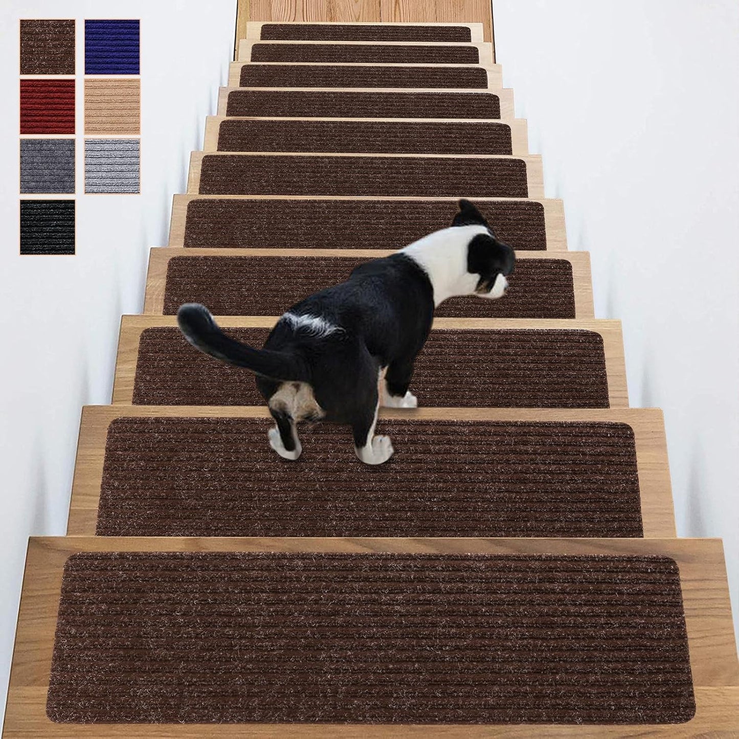 7 Pzas Tapete Antiderrap para Escalones 8x30pulg