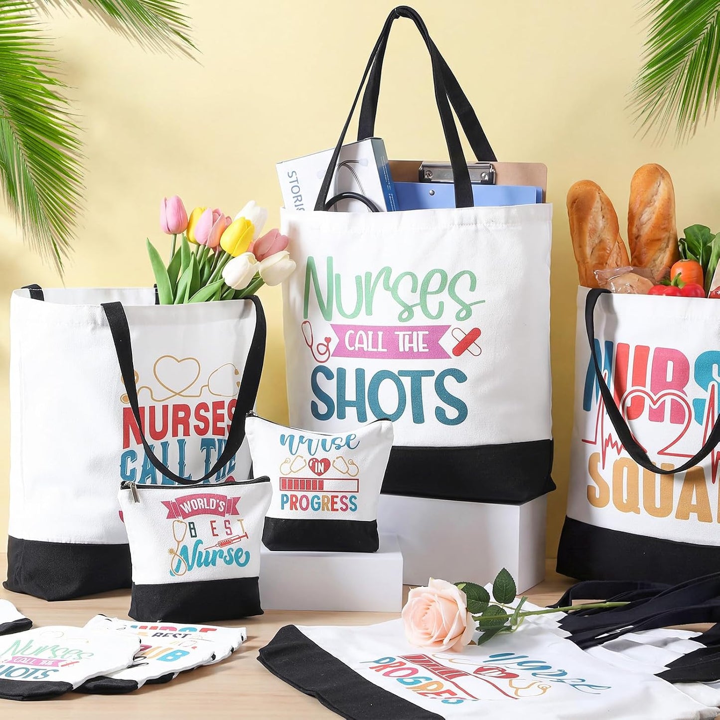 24 Pzas Regalos Navidad para Enfermera Bolsas Lona Maquillaje