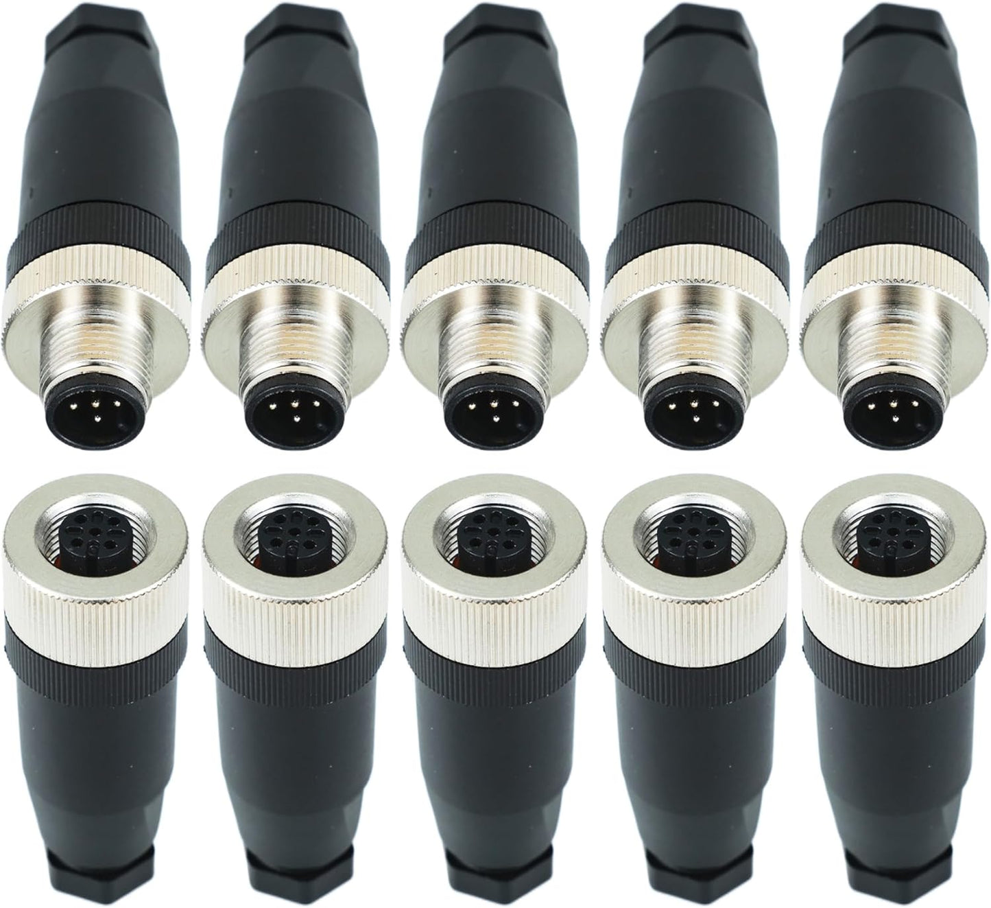 Conector M12 5 pines macho/hembra IP67 impermeable industrial