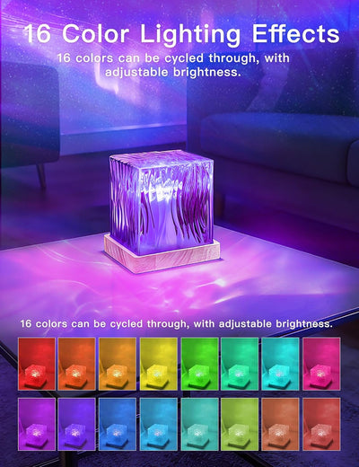 Lámpara ducha LED 16 colores control remoto recargable