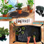 Alfombra trasplante plantas 43x30pulg impermeable plegable negro