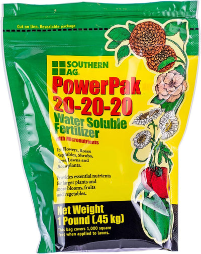 Fertilizante soluble en agua 20-20-20 con micronutrientes 1LB