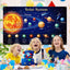 Póster sistema solar decoración fiesta cumpleaños 72.8x43.3pulg