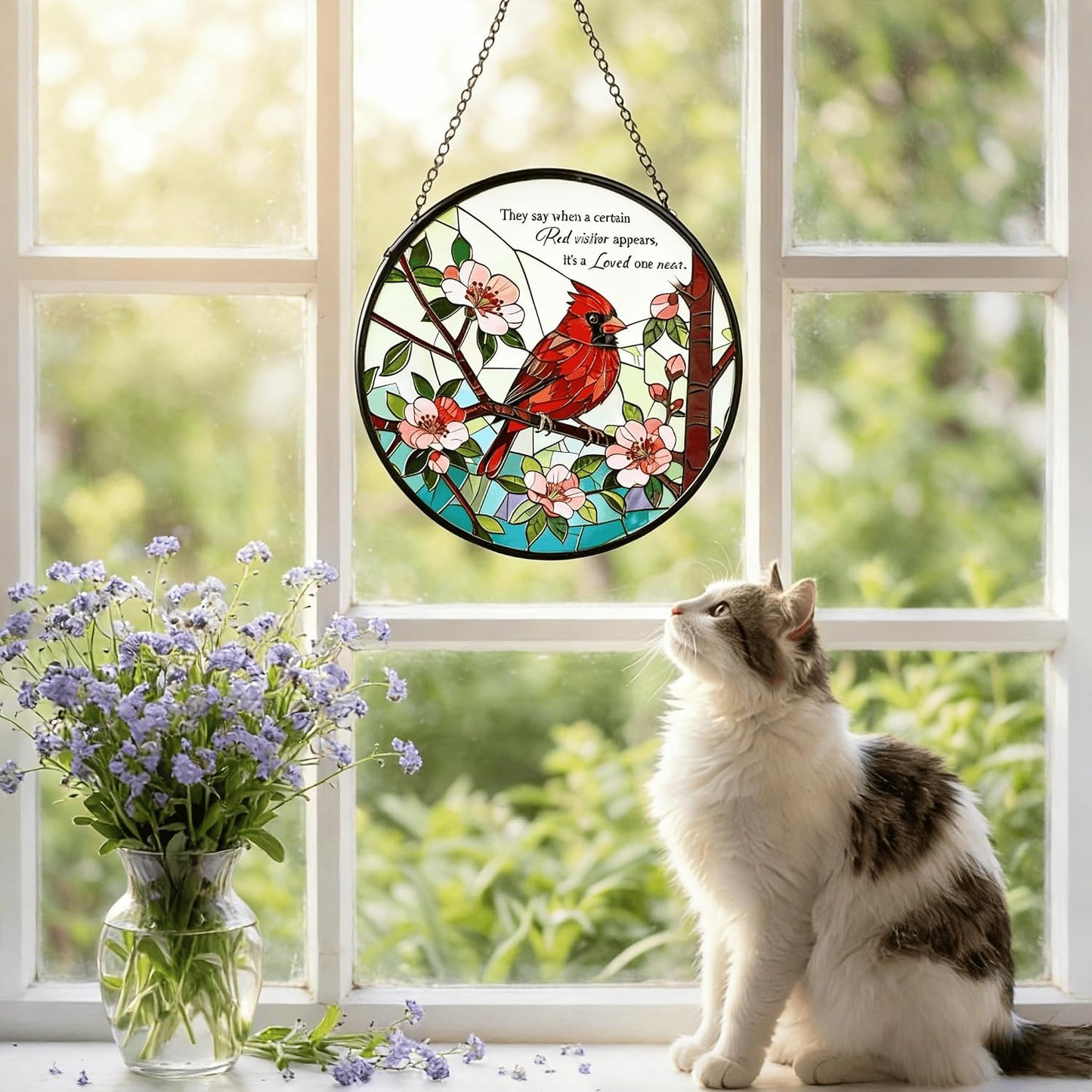 Atrapasoles colgar vitral 7.8pulg decoración regalo