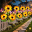Luz solar jardinera con mariposas regalo para mamá