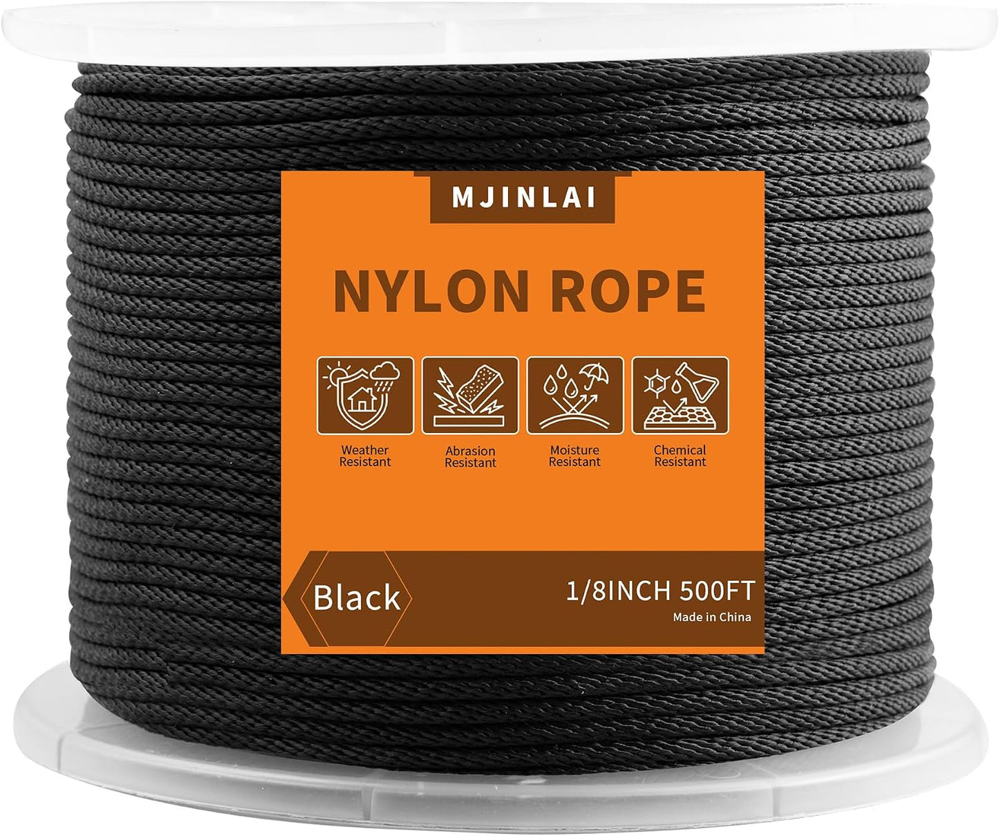 Cuerda nailon 1/8pulg 500ft resistente UV y abrasión multiusos