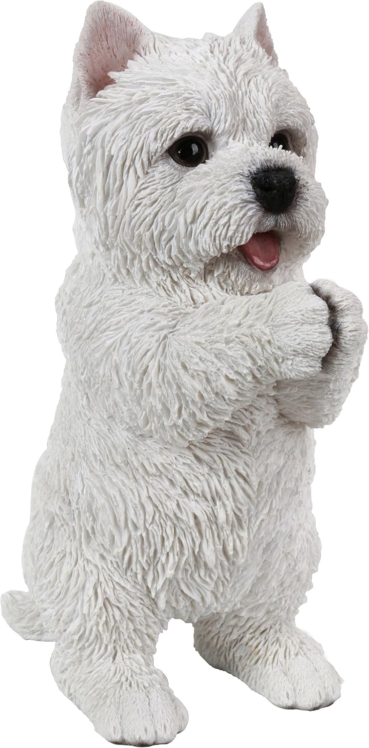 Estatua cachorro Westie blanco