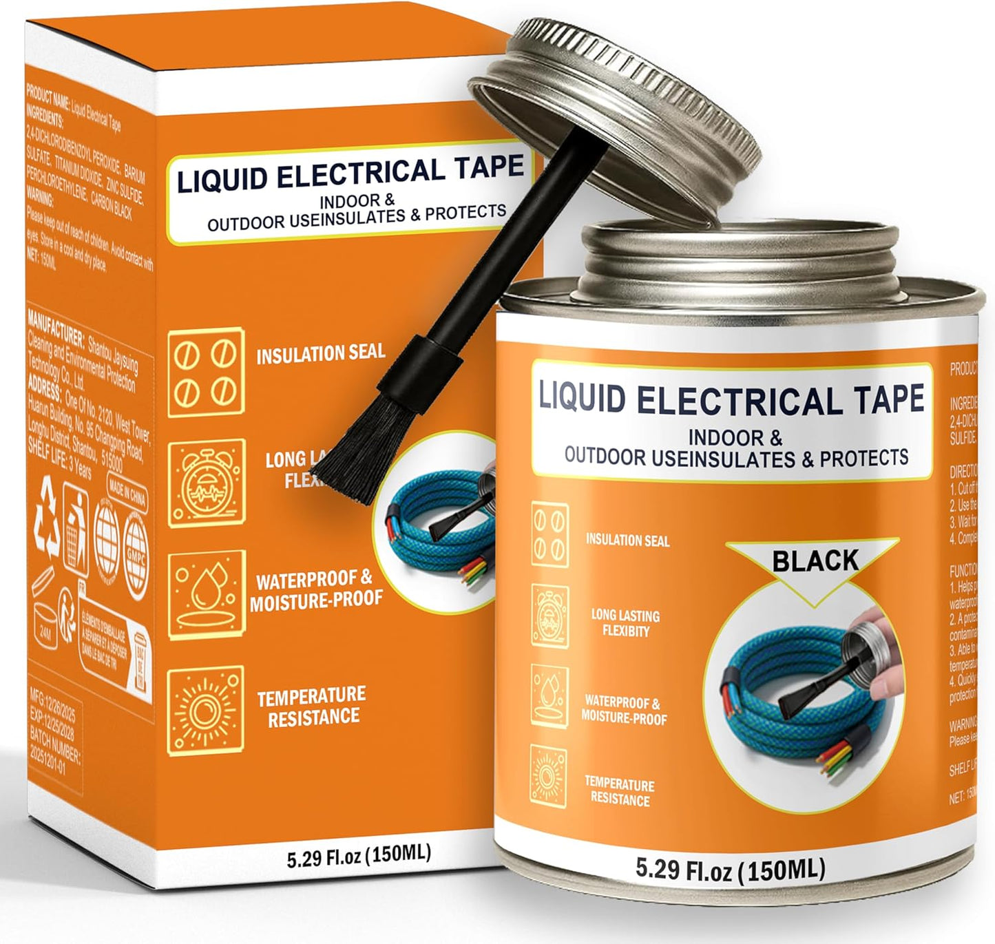 Cinta eléctrica líquida 5.29oz sellador impermeable rápido