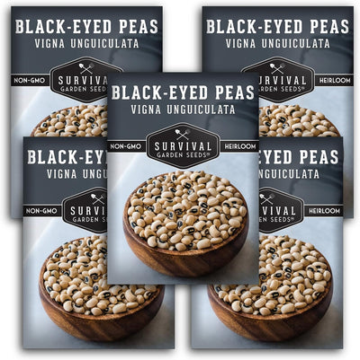 5 Pack Semillas Guisantes Ojos Negros con Instrucciones