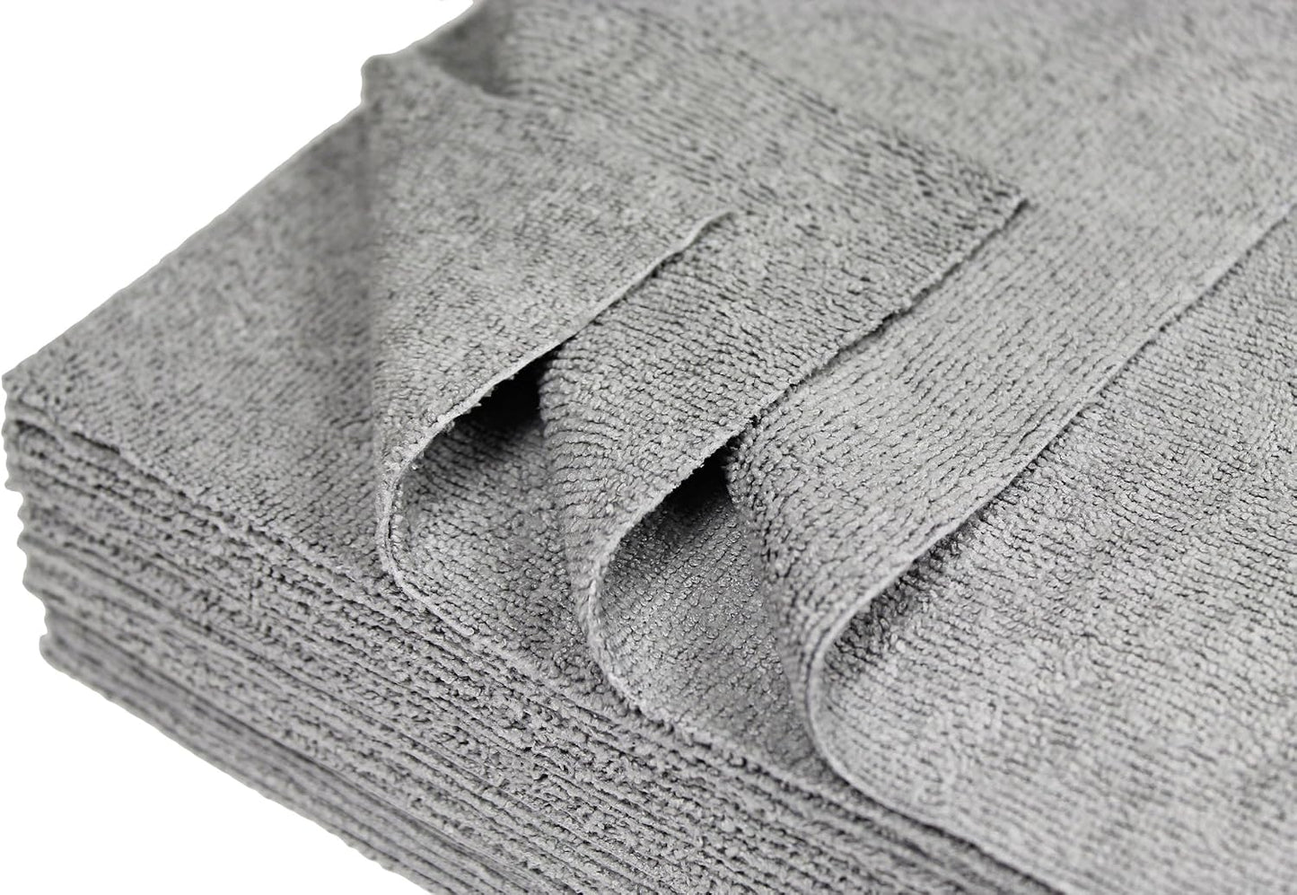 Paquete 25 toallas microfibra plateadas antimicrobios 12x12pulg