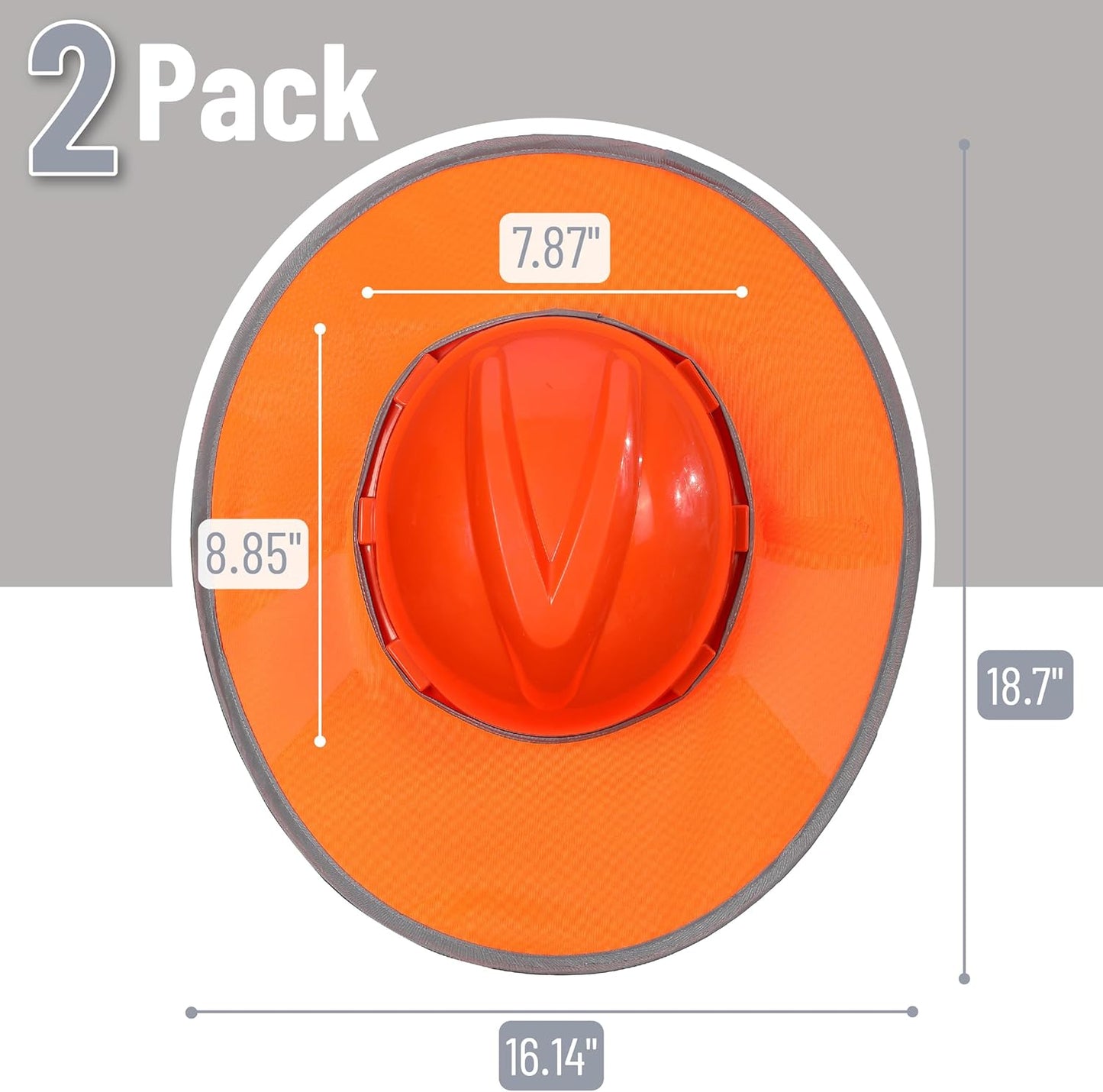 Protector solar casco duro set 2 naranja verde