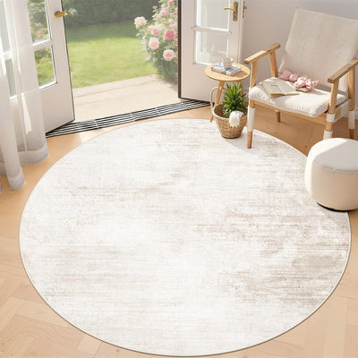 Alfombra redonda 4ft sala abstracta moderna lavable antideslizante