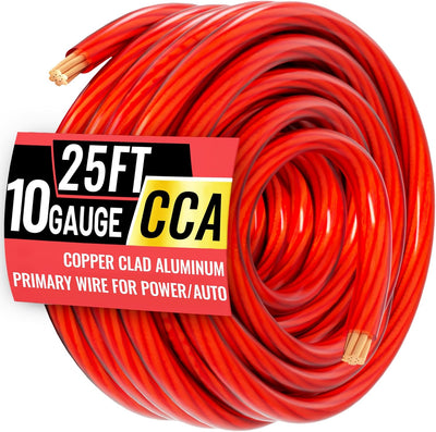 Alambre CCA 10AWG 25ft Rojo