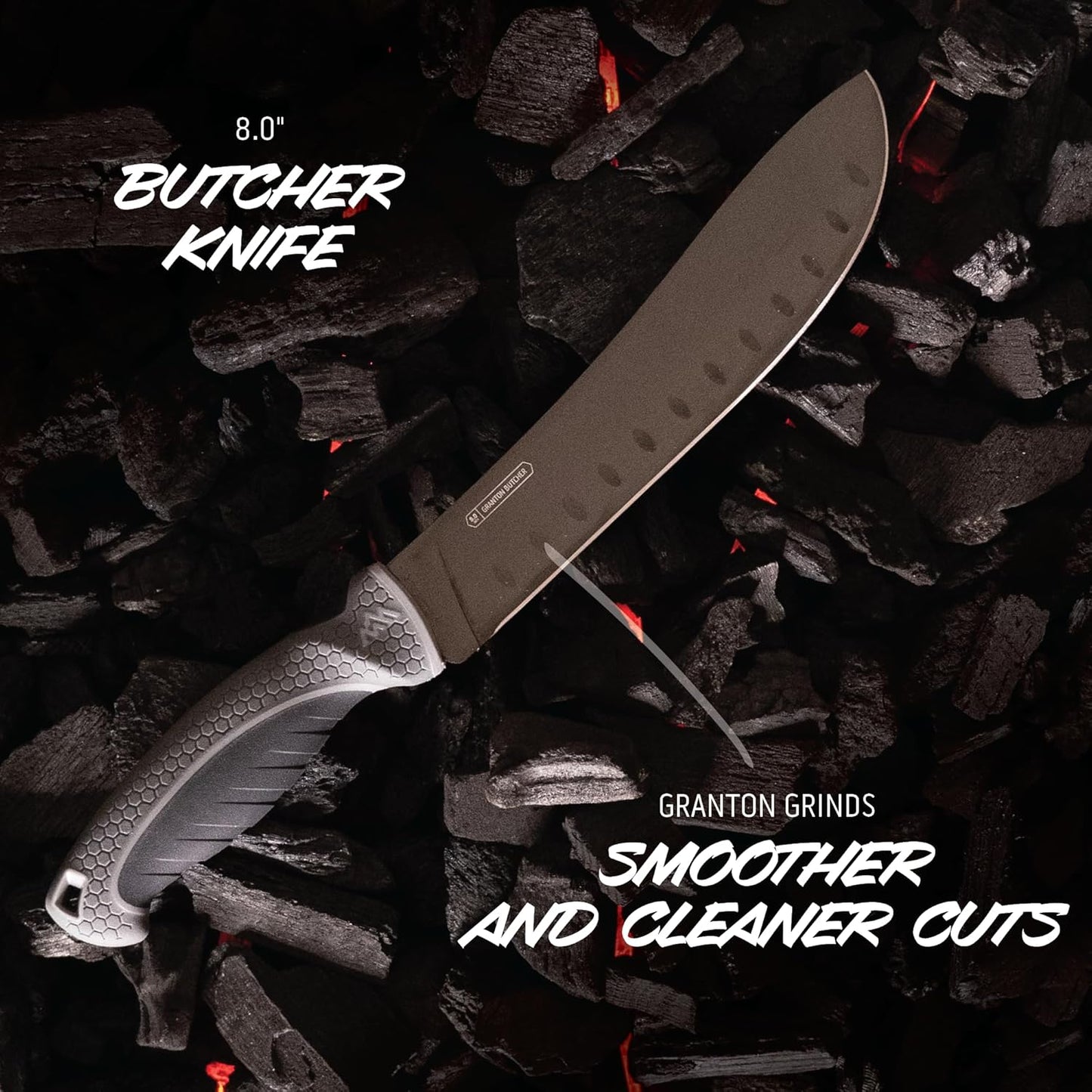 Set 8 Cuchillos Carnicero Chef Santuko con Barra Afilar