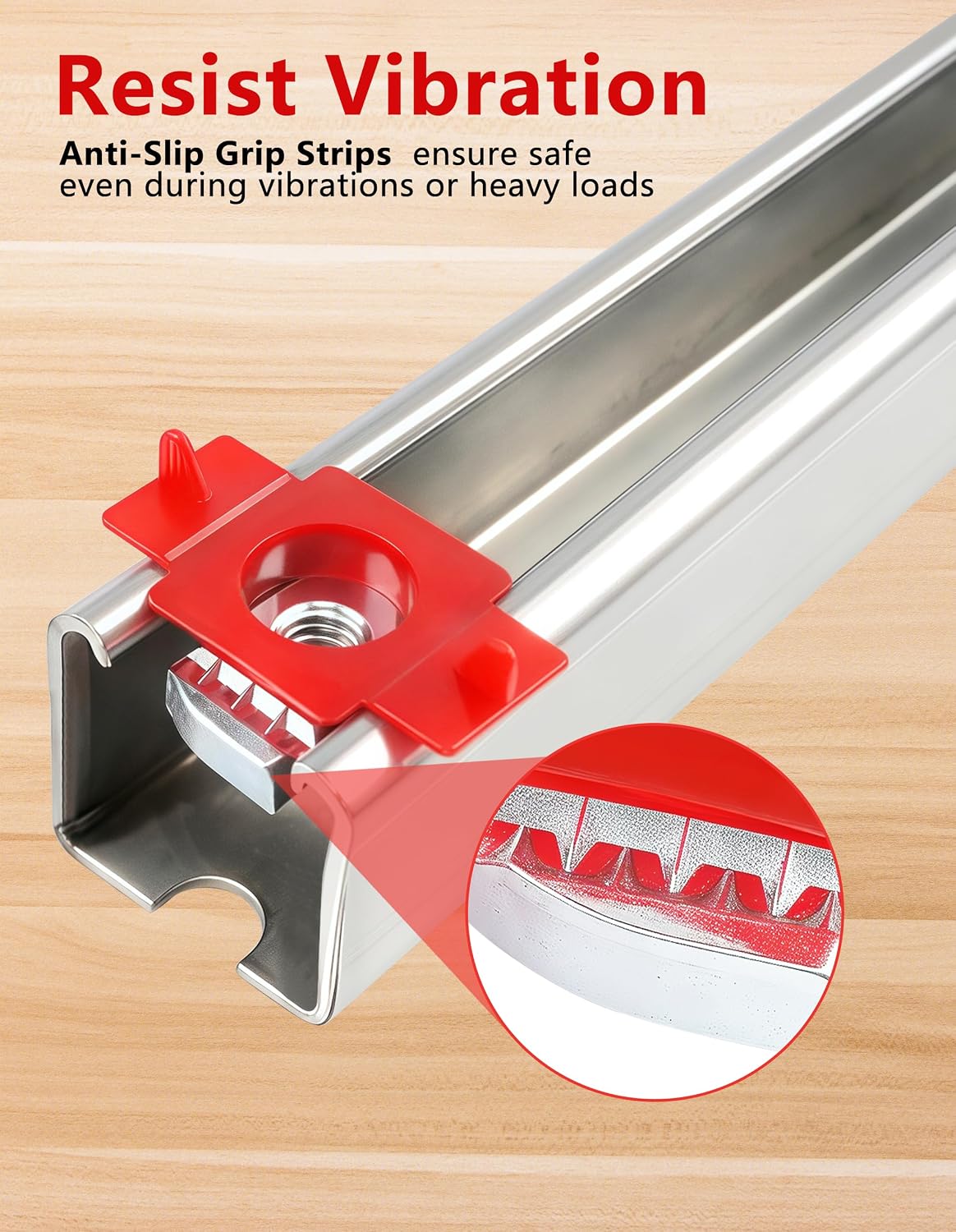 50 Tuercas Unistrut 3/8"-16 Nylon para Canal 1.625"