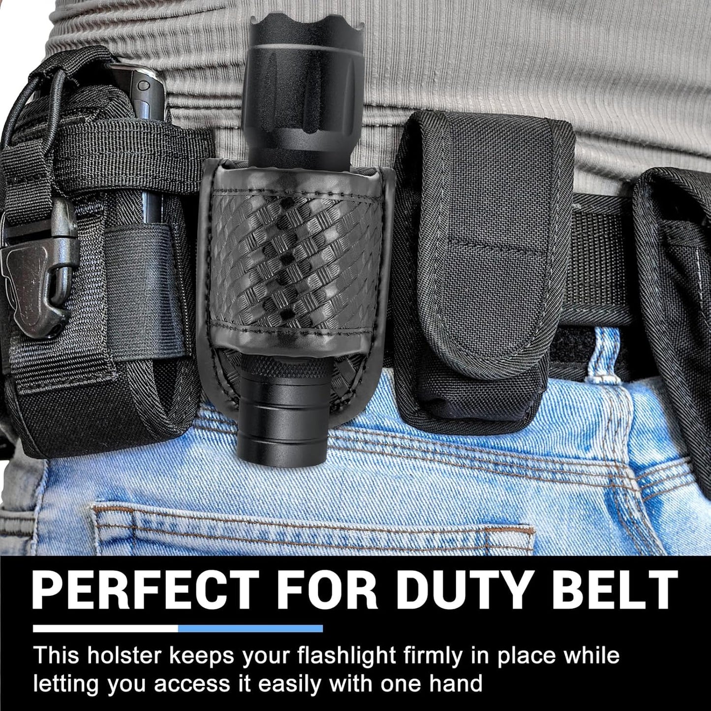 Funda linterna cinturón tejido cesta para seguridad y trabajo