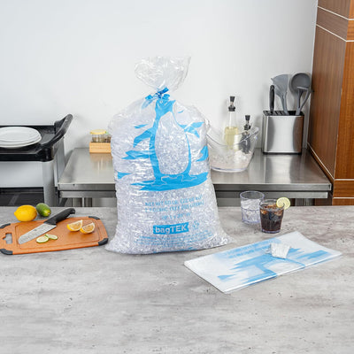 Bolsas hielo plástico 100 pzas resistente congelador