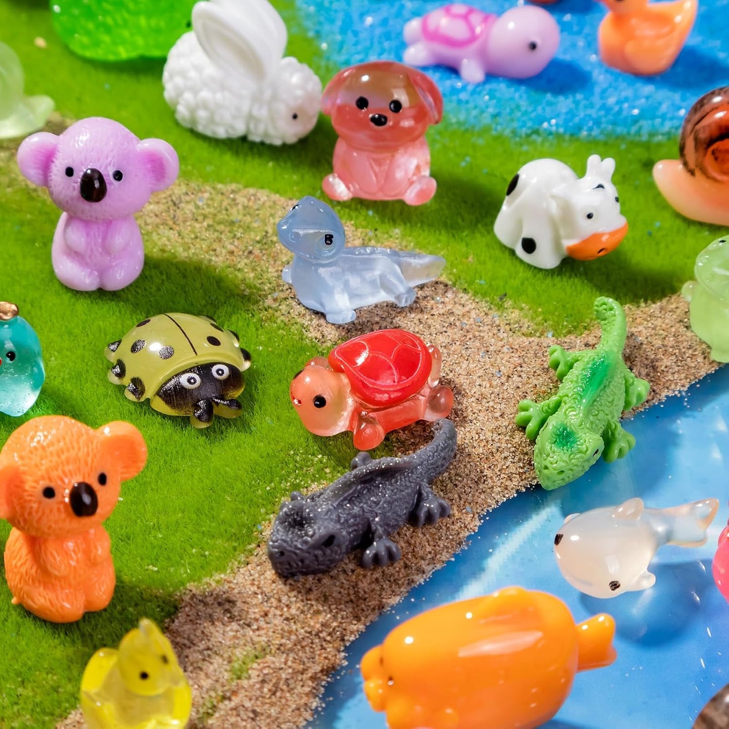 120 Pzas Mini Figuras Animales Resina Jardín Enano