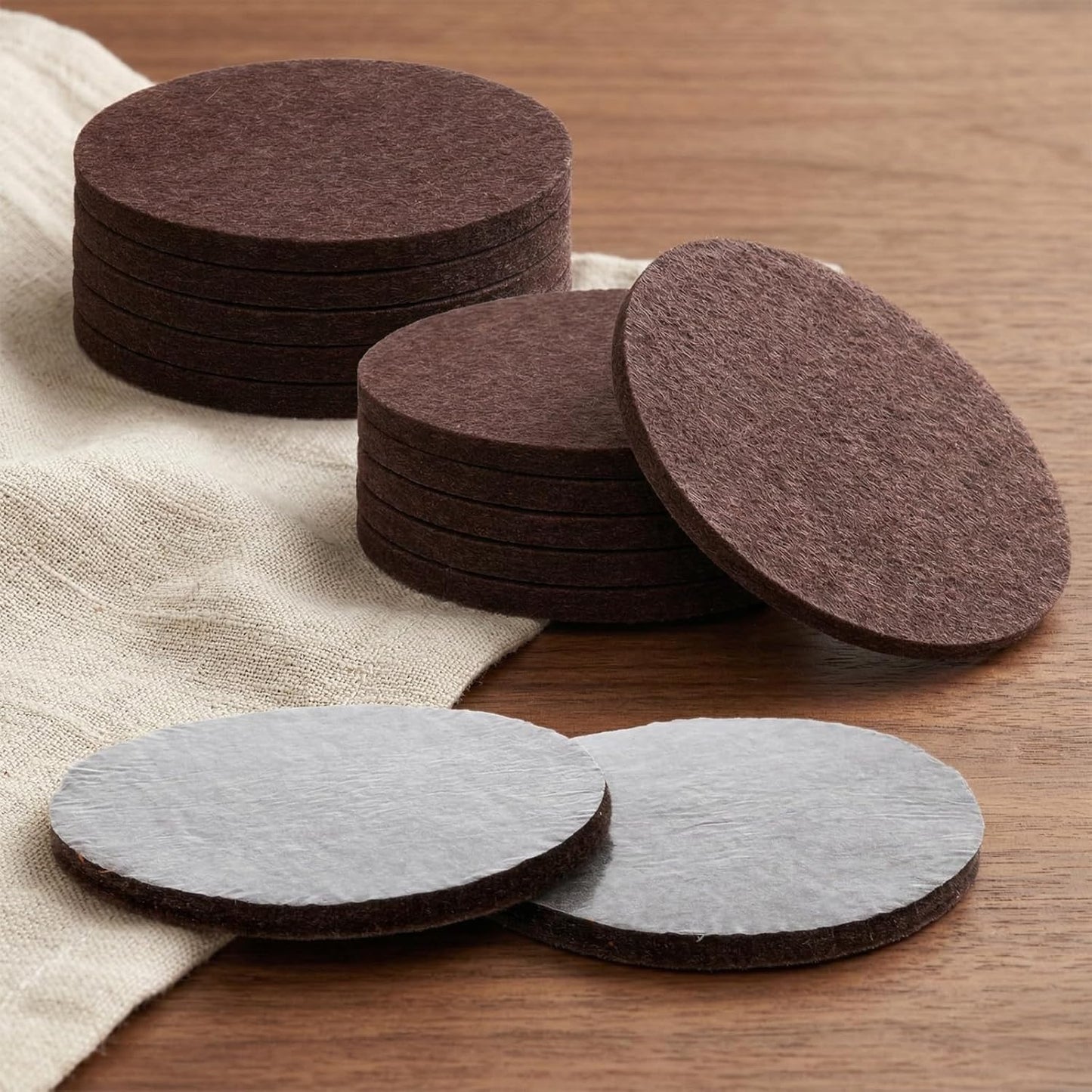 Almohadillas fieltro redondas 3pulg para muebles antideslizantes