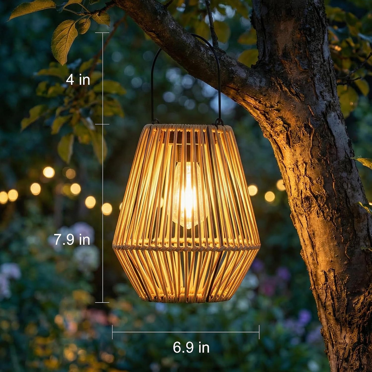 Farol solar colgante impermeable estilo bohemio