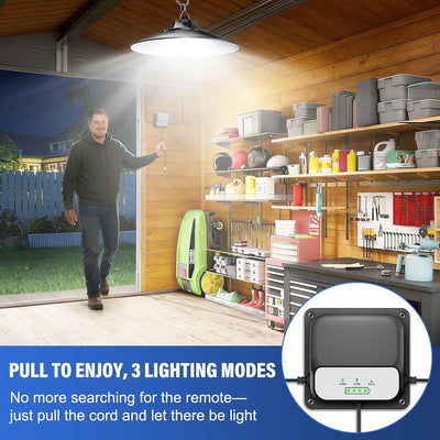 Luz solar colgante IP65 3 modos exterior gallinero garaje