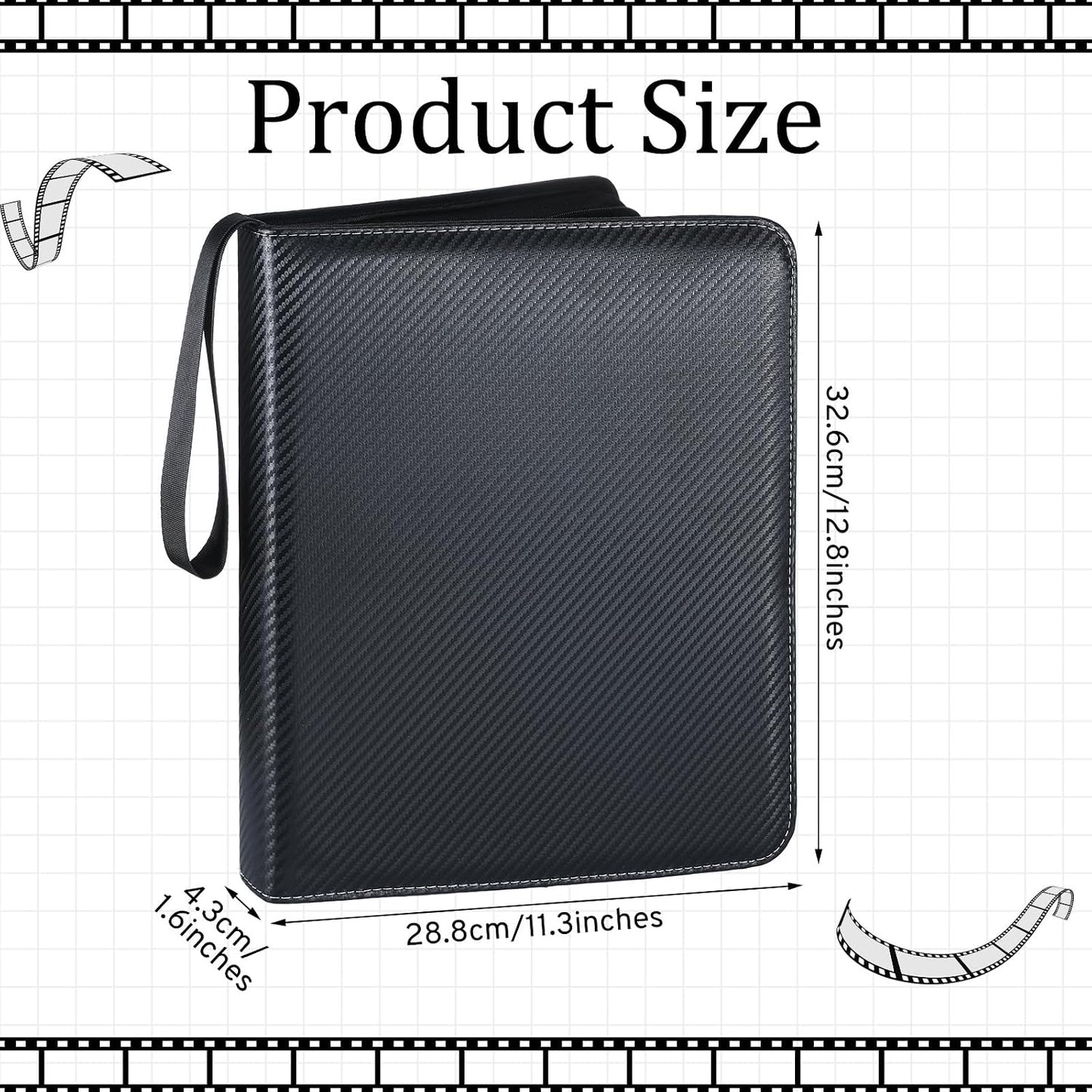 Caja almacenamiento con protector película sin ácido 3 anillos