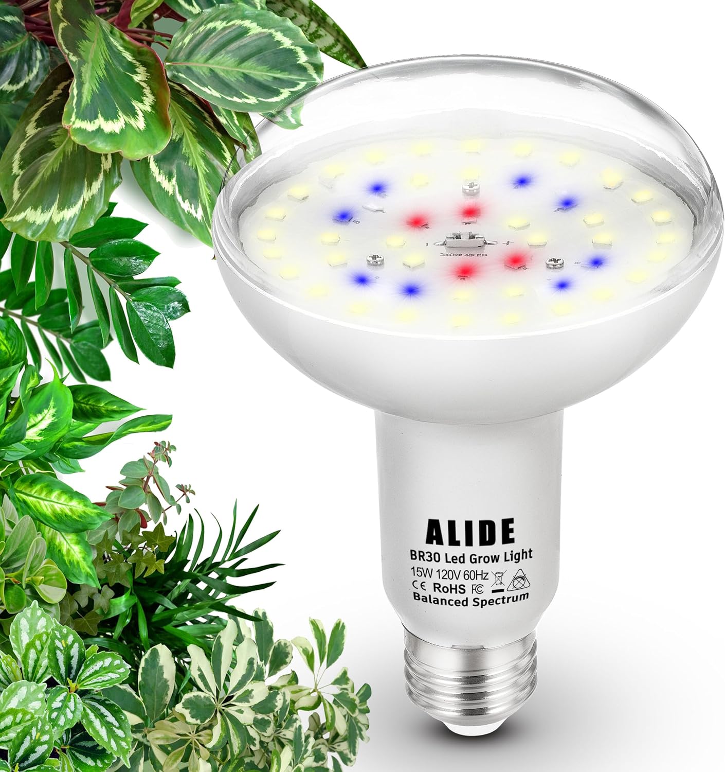 Lámpara LED crecimiento plantas BR30 E26 15W 1800lm
