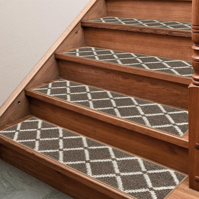Set 15 Alfombras Antideslizantes Peldaños Madera