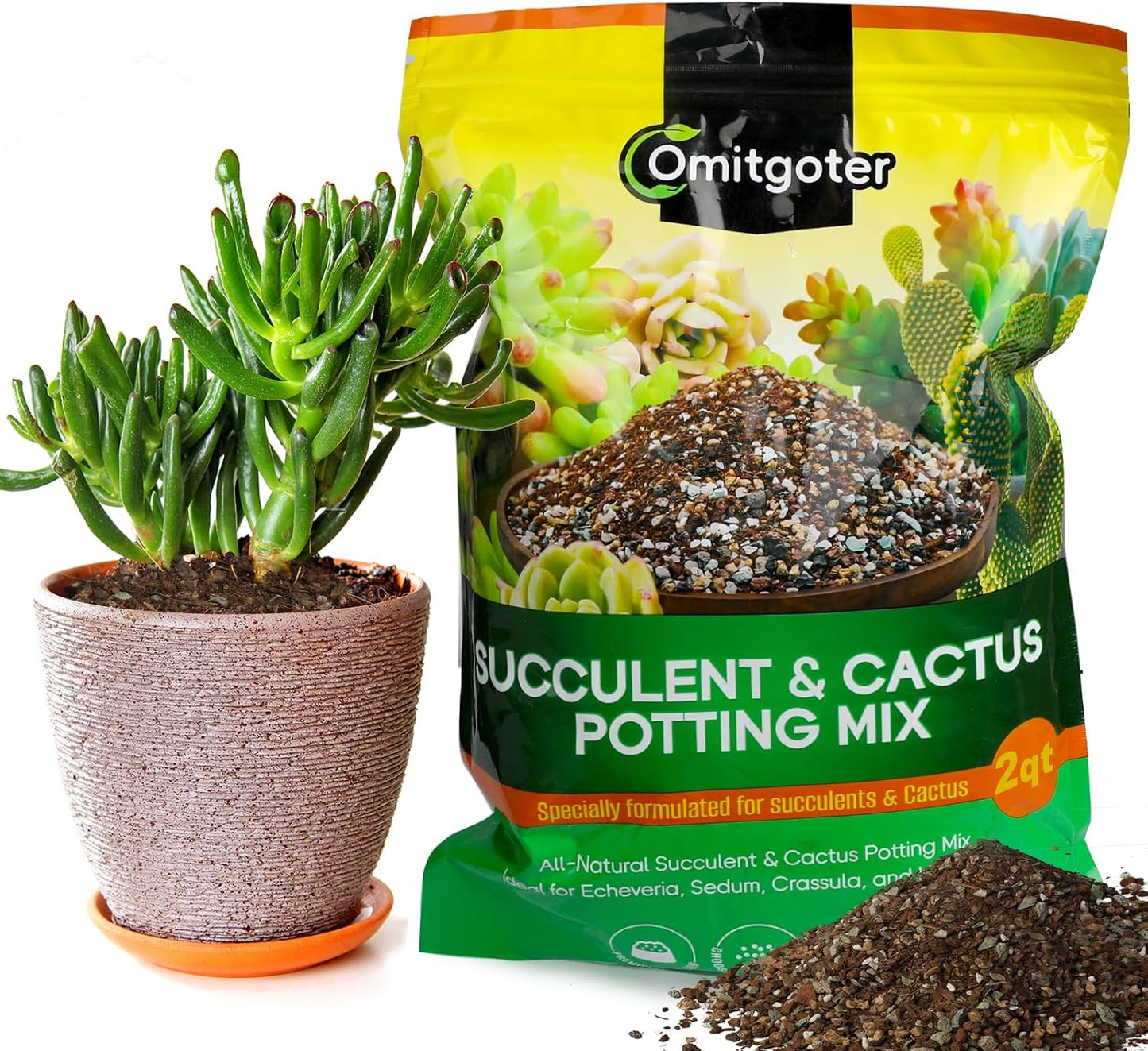 Mezcla tierra para suculentas cactus palmeras 2qt