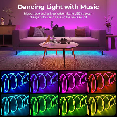 Tira LED Neón RGB 16.4pulg Control Remoto
