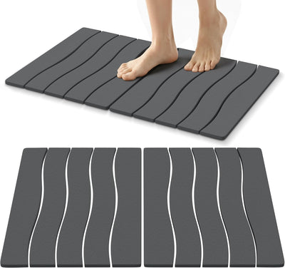 Alfombra baño piedra 23.6x15.4pulg antideslizante absorbente