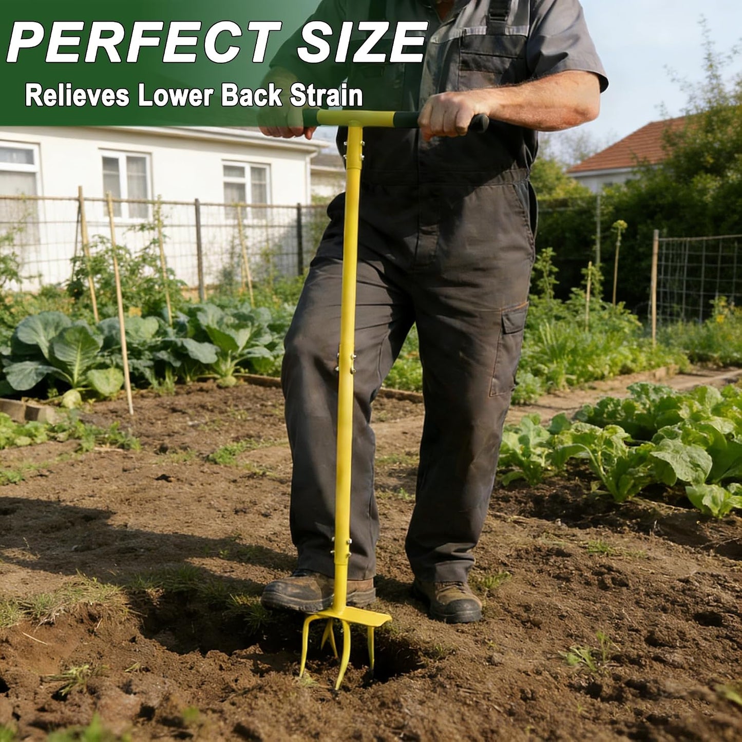 Cultivador mano garra acero para jardín