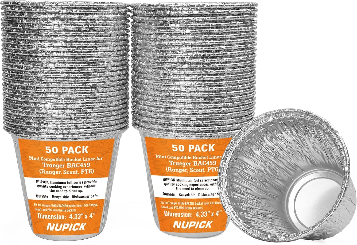 50 Bandejas Grasa Traeger Ranger Scout PTG 4.3x4pulg