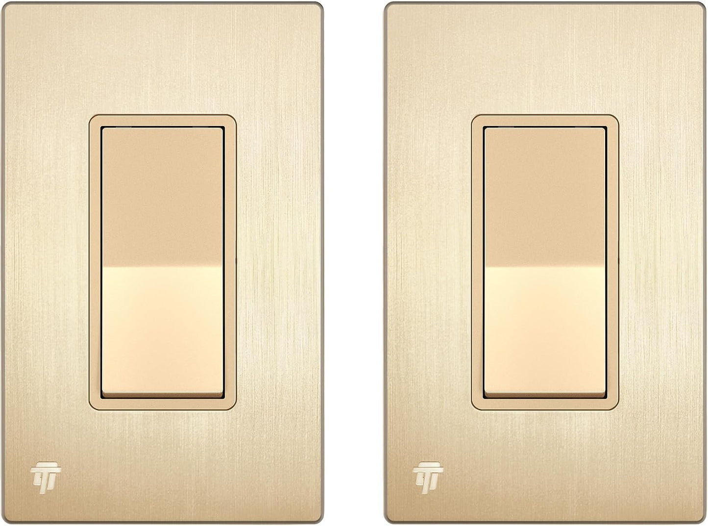 Interruptor decorativo serie Elite 3 vías acero inox