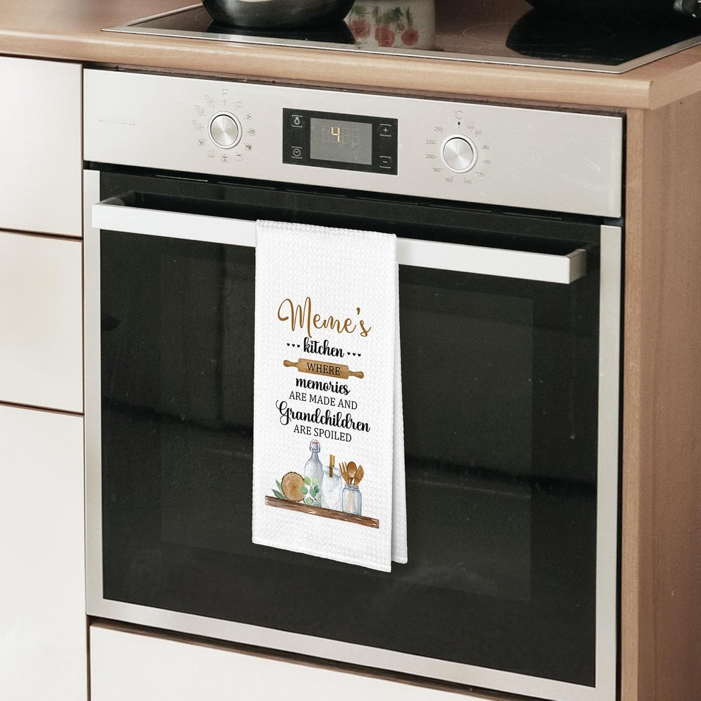 Toalla de cocina de microfibra 16 x 24 pulgadas decorativa para abuela
