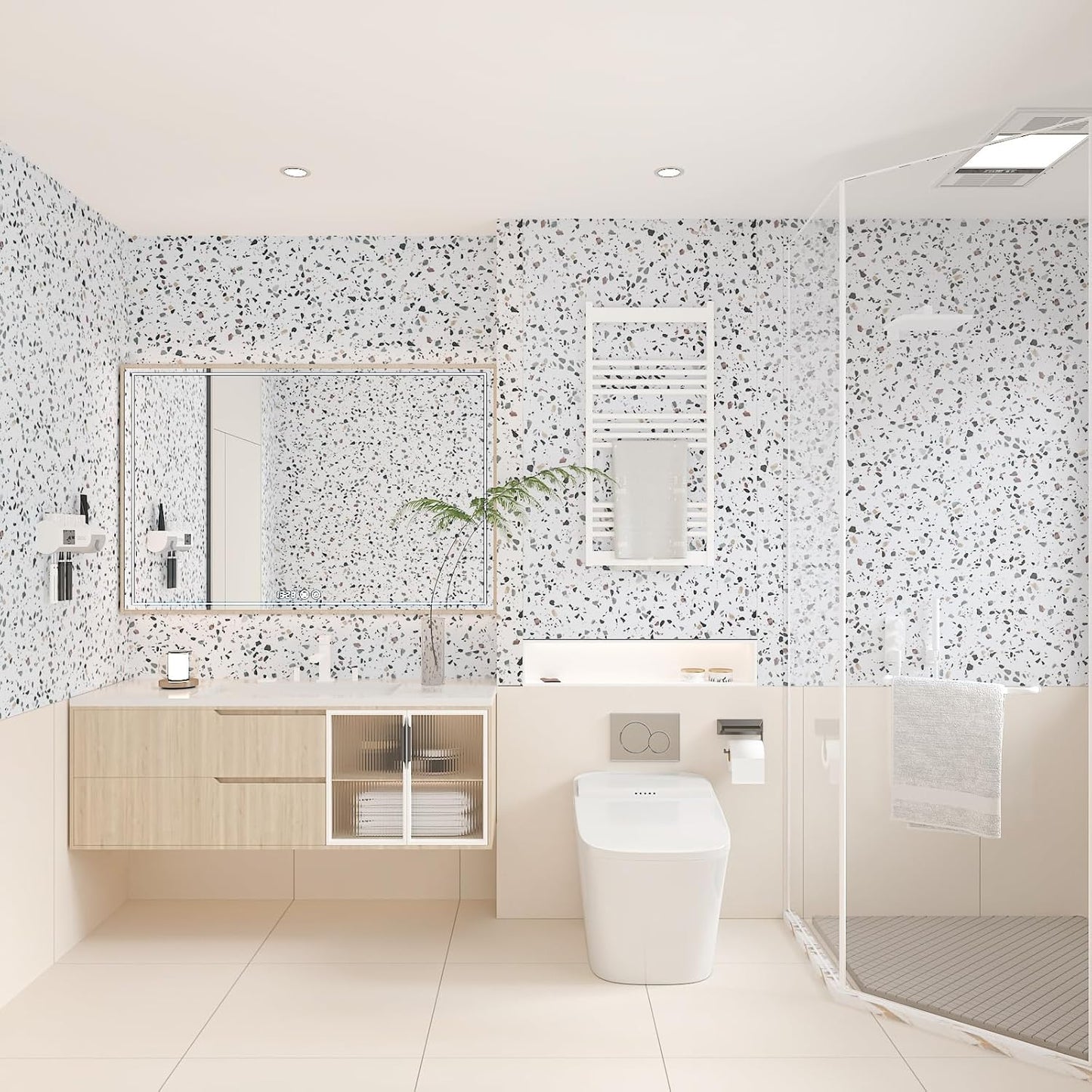 Papel adhesivo granito para encimeras impermeable mate 12x472pulg