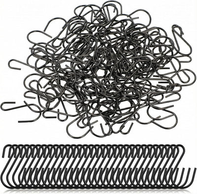 60 Ganchos Metal Negro 1pulg Almacenamiento Accesorios