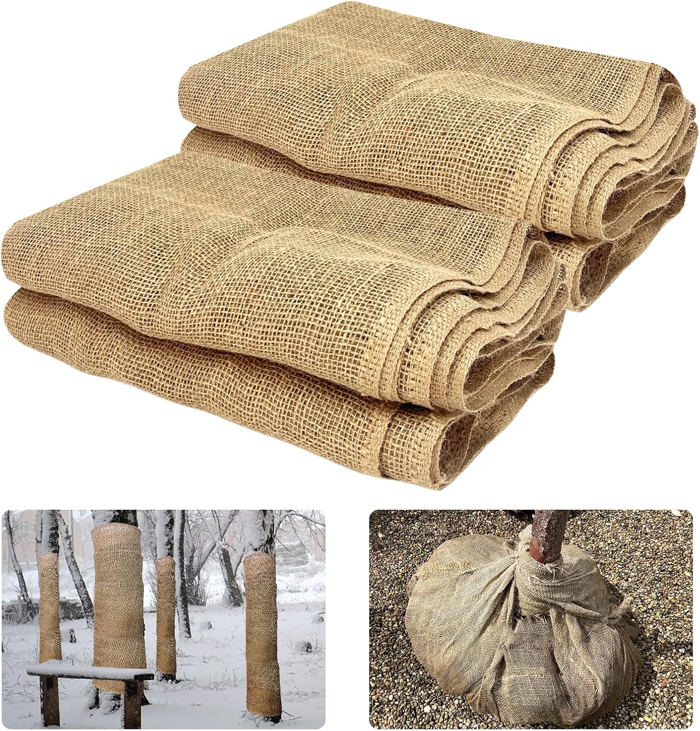 2 Cubiertas Arpillera 15ftx40pulg Protección Planta