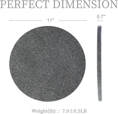 Tabla cortar mármol natural redonda 11pulg para cocina y pastelería