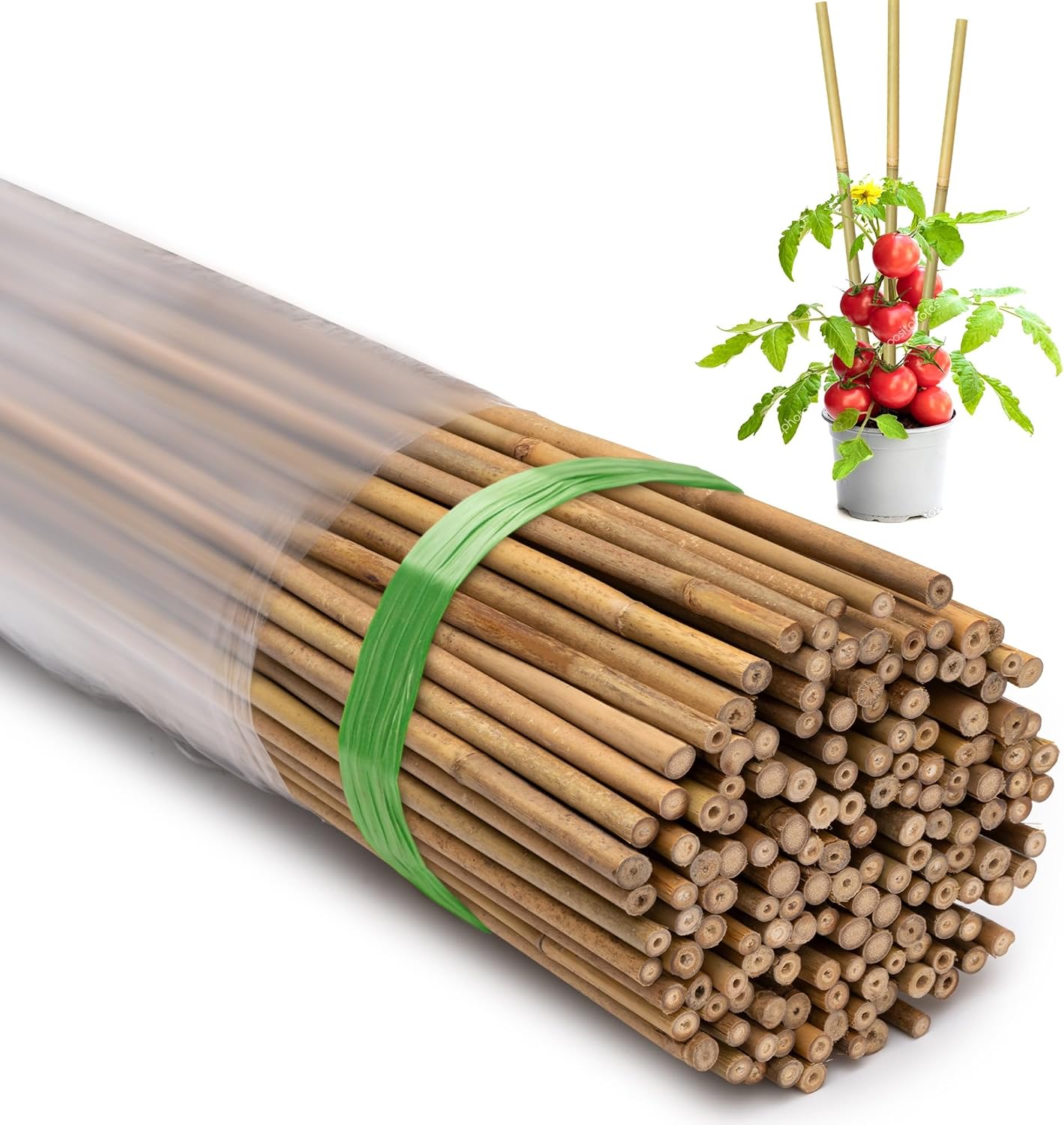 150 Estacas Bambú 18pulg para Plantas Trepadoras