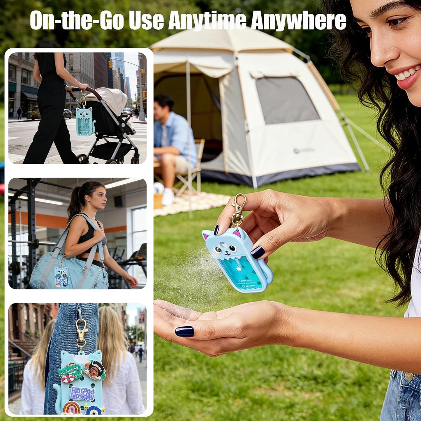 Funda silicona para spray desinfectante Touchland con llavero
