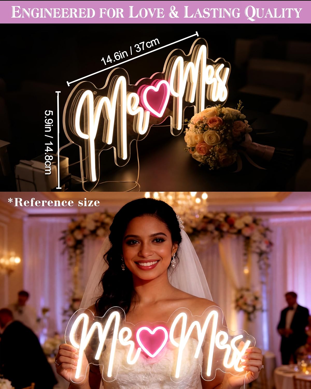 Letrero Neón Romántico LED Pareja USB