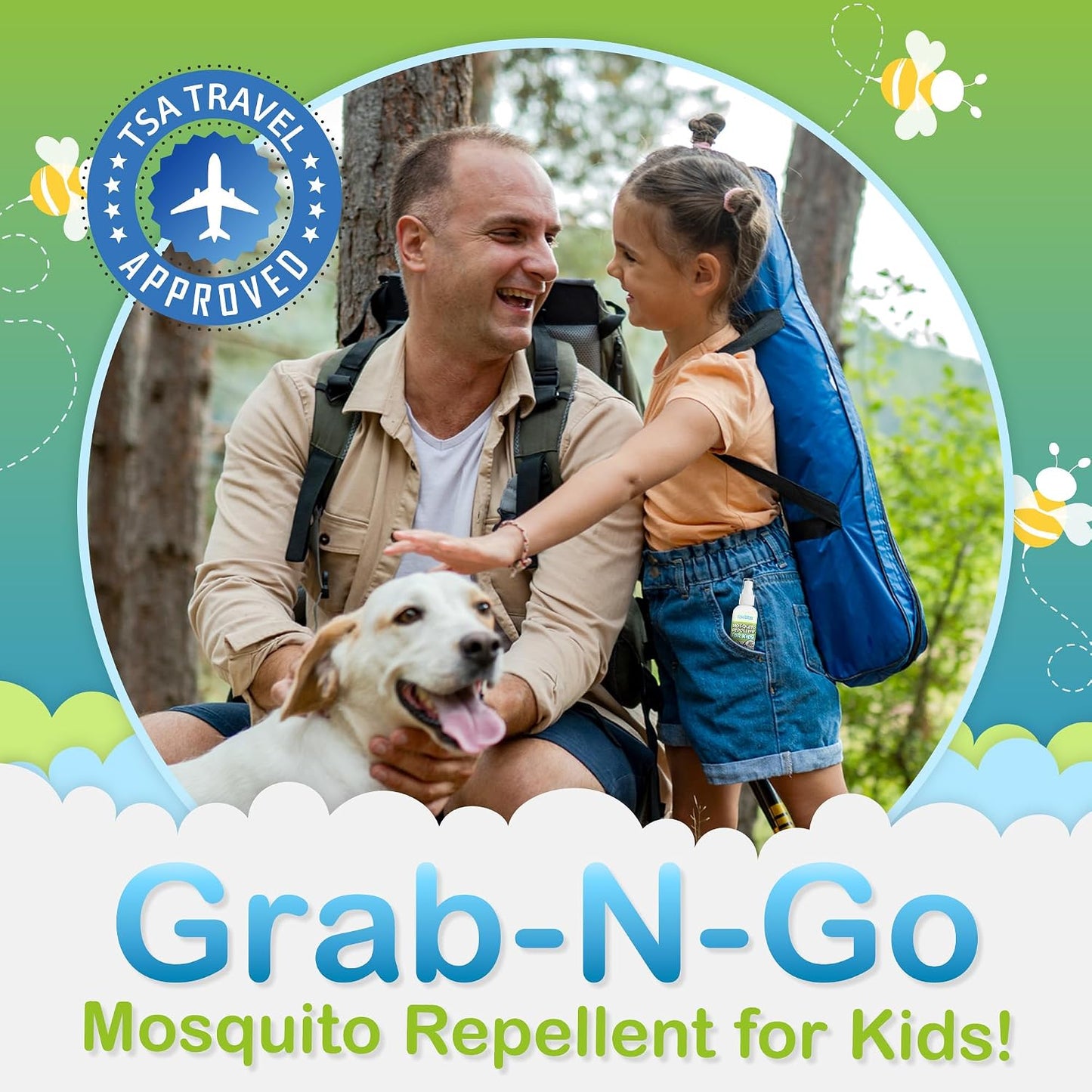 Repelente mosquitos niños spray suave 3oz