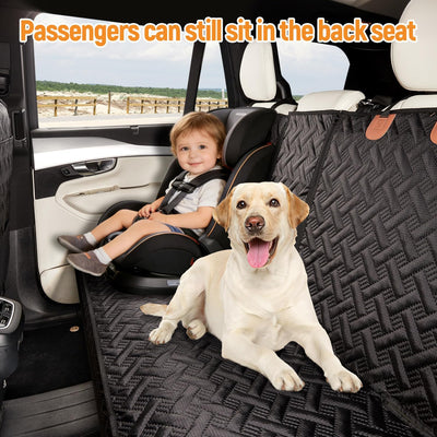 Funda asiento perro trasero impermeable a prueba de arañazos negro