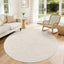 Alfombra redonda estilo bohemio neutro suave dormitorio comedor