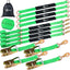 Correas amarre auto 2x114pulg con ganchos 10000lb