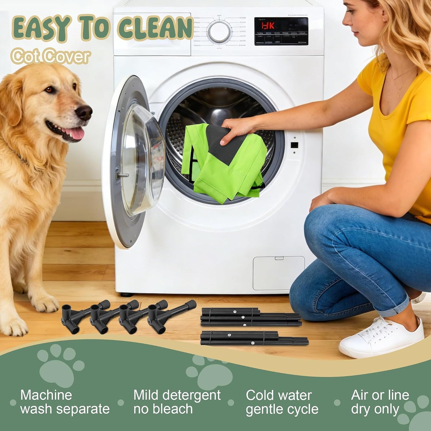 Cama perros grandes malla transpirable Teslin impermeable