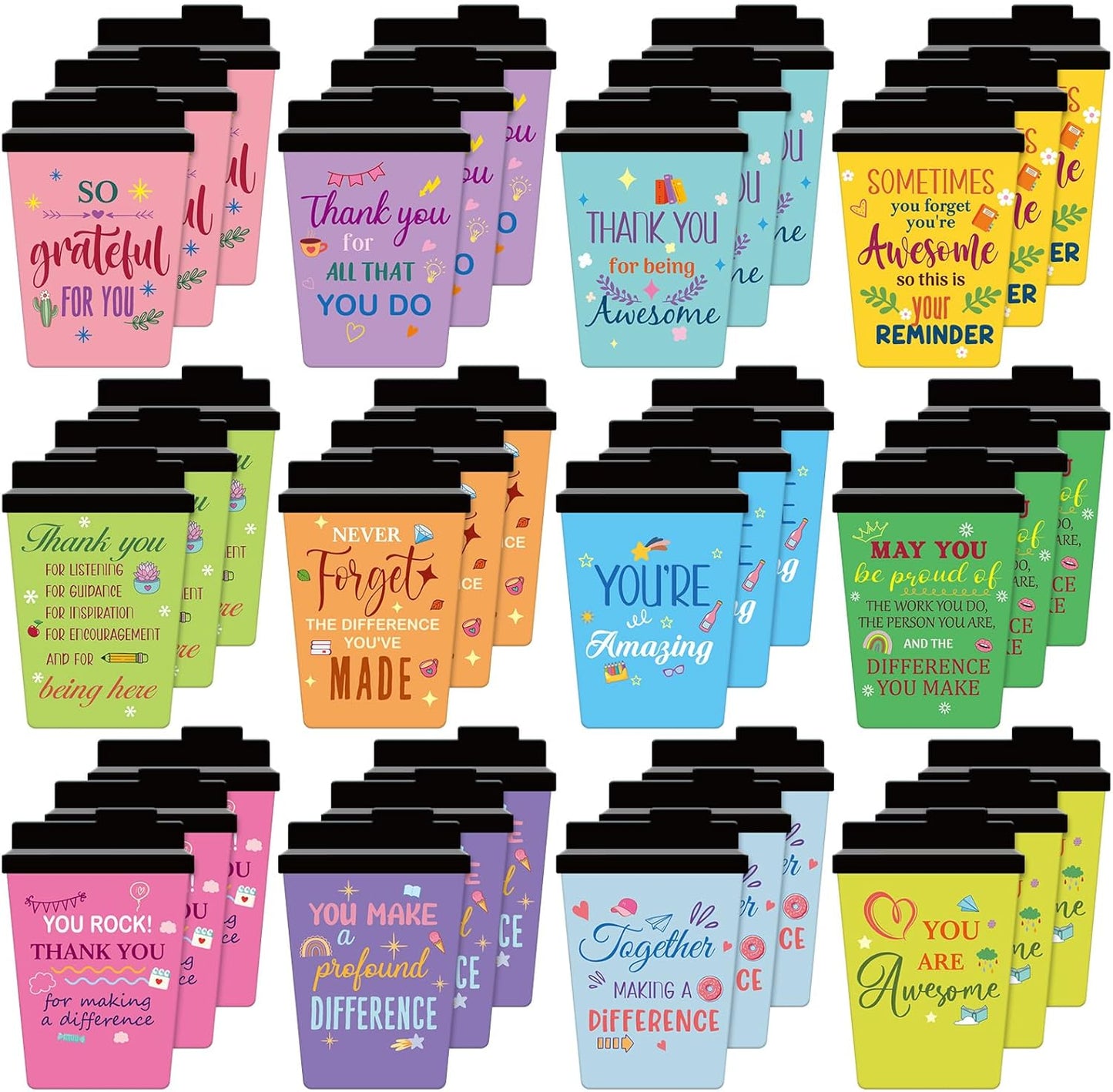 Tazas de café inspiradoras con imanes para nevera, regalo a granel