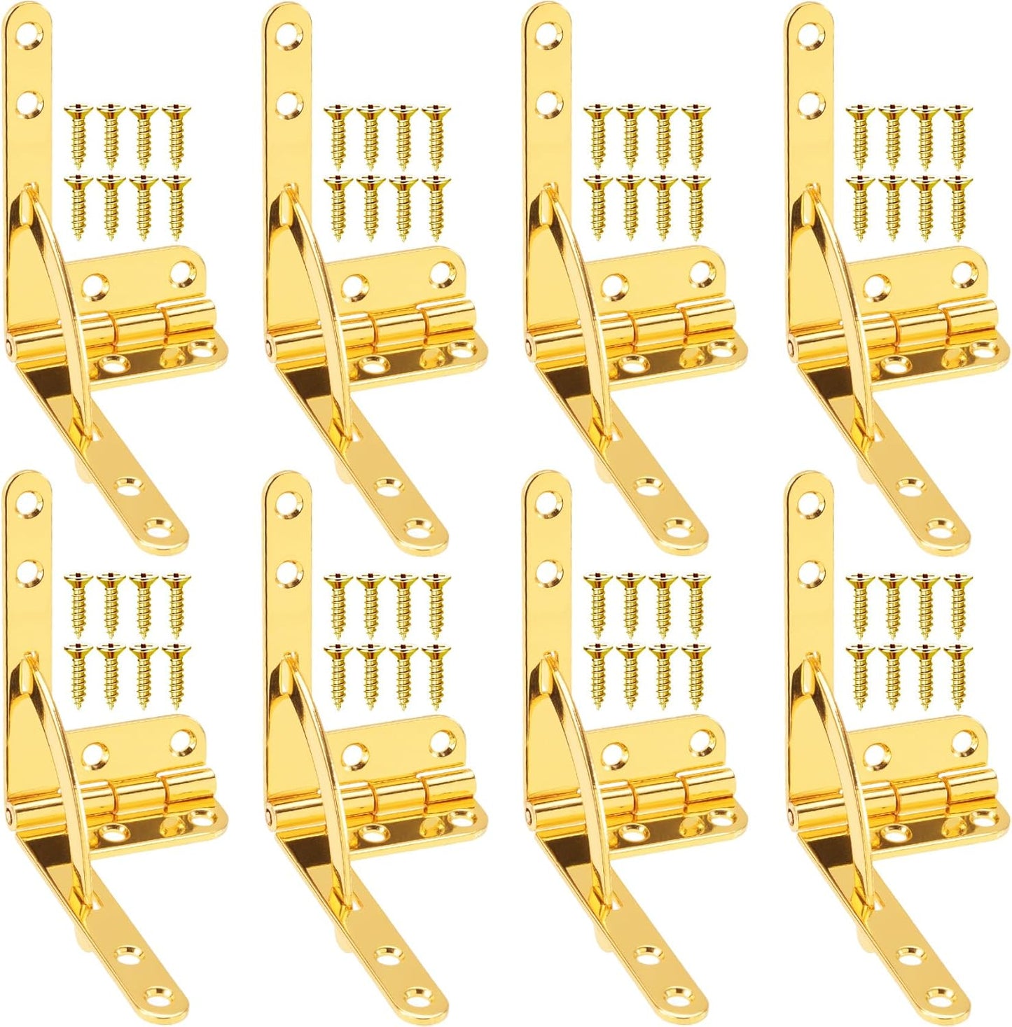 Set 8 Bisagras 90 Grados Accesorios Gabinete Dorado